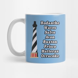 Hatteras Island Lighthouse with Towns Mug